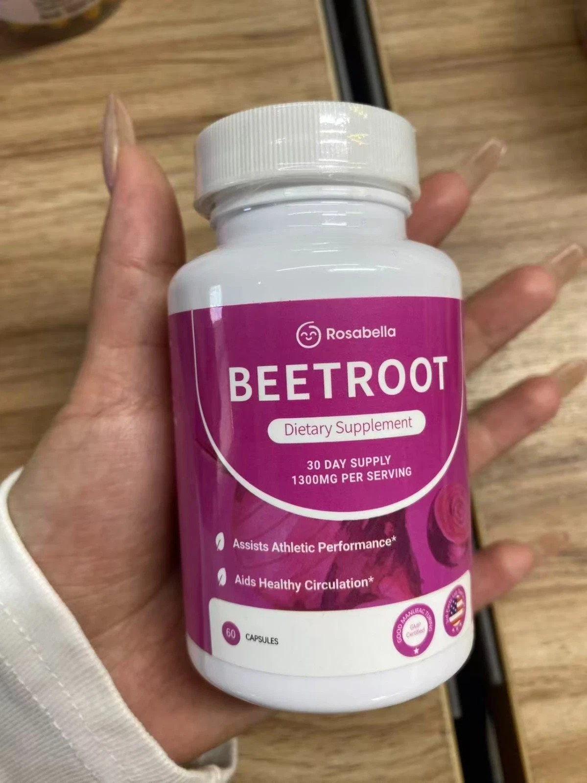 3X Rosabella Organic Beet Root 60 Capsules Natural Energy Boost Blood Pressure