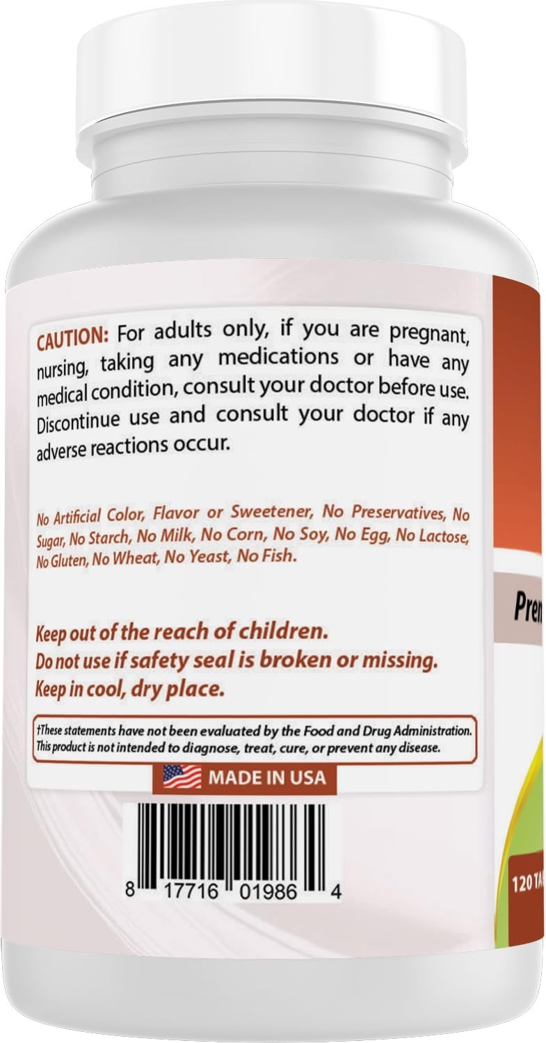 Zinc Sulfate 220mg – 120 Tablets, Lab Tested, Gluten Free, Non-GMO, USA Made