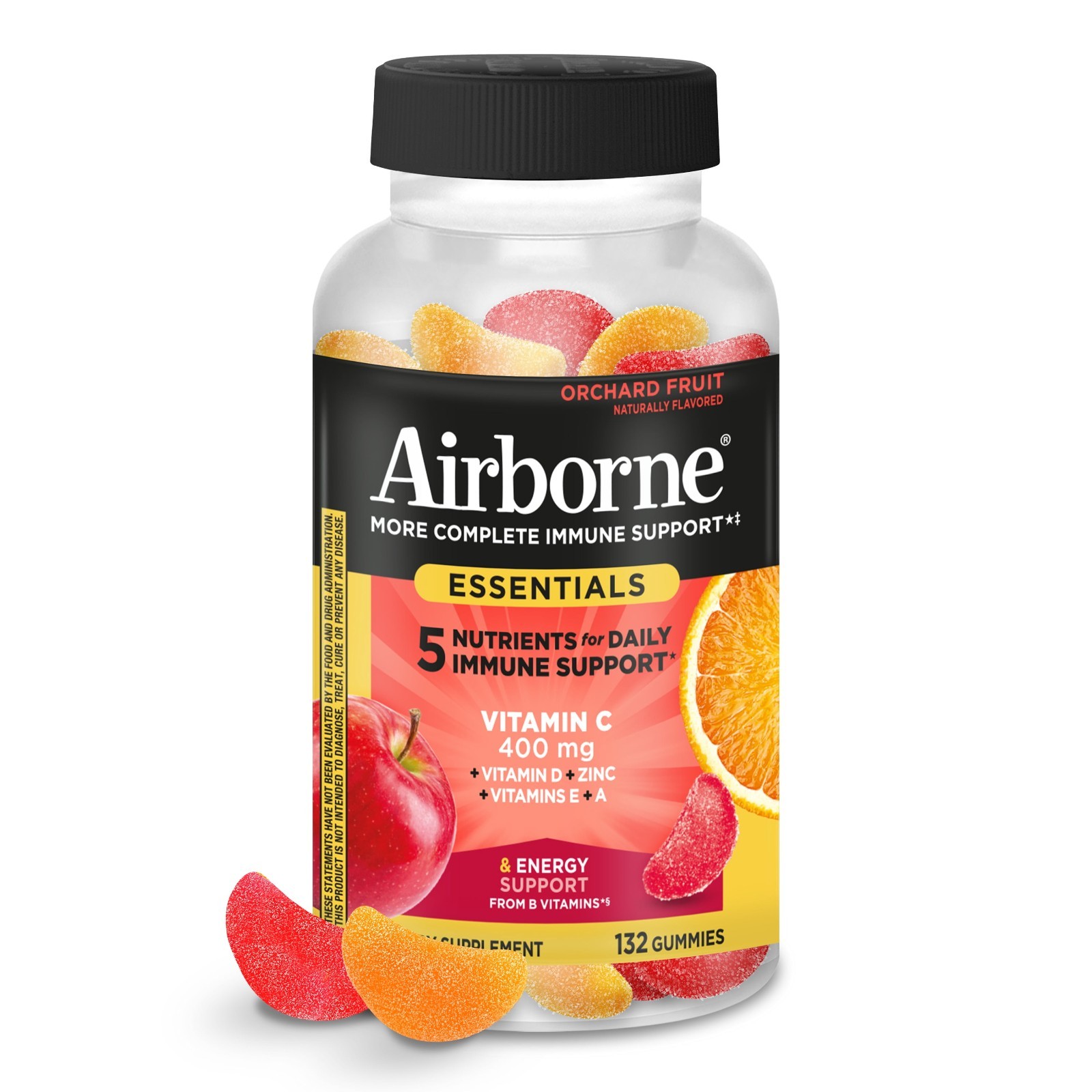 Airborne Immune Essentials Vitamin C Gummies Immunity Support Supplement 132ct