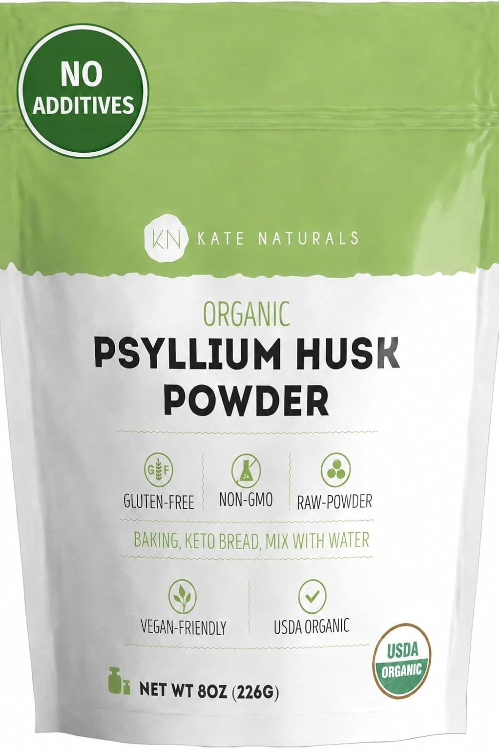 Fine Ground Organic Psyllium Husk Powder – 8oz for Digestion, Baking & Smoothies