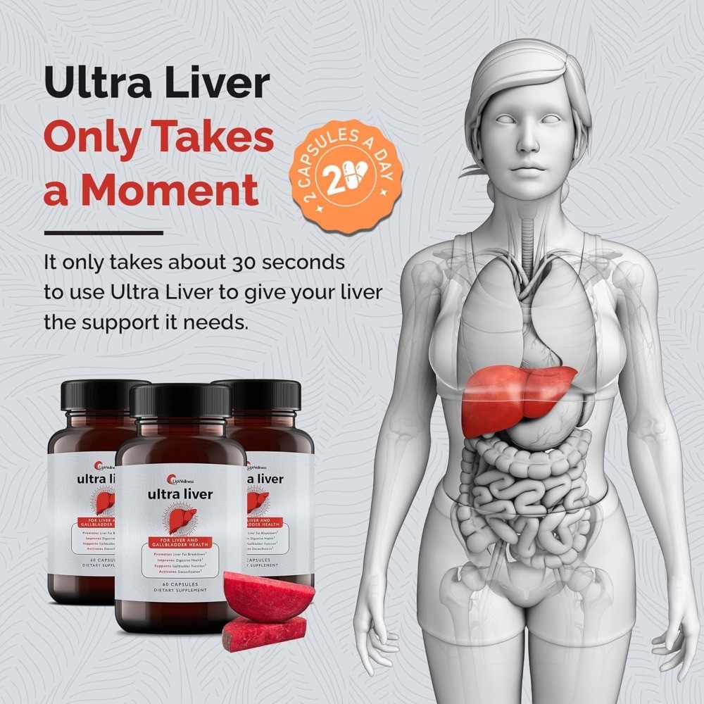 UpWellness Ultra Liver Supplement,Natural Support for Liver&Gallbladder Wellness
