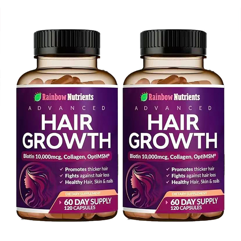 NEW Rainbow Nutrients Premium Hair Growth Vitamins – Biotin 10,000mcg, Collagen