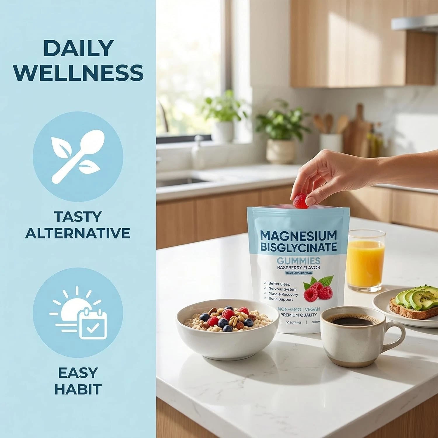 Spnutrition Magnesium Bisglycinate Gummies, with 400Mg Magnesium Bisglycinate Ch