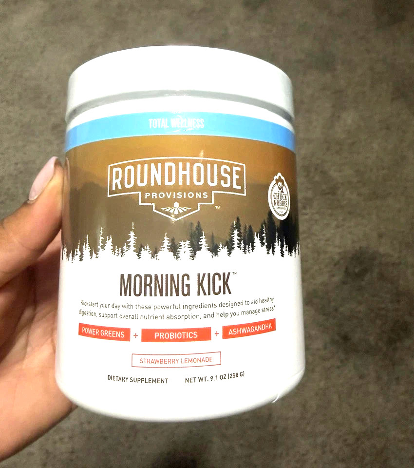2-PACK ROUNDHOUSE PROVISIONS MORNING KICK-DIGESTIVE POWDER-STRAWBERRY LEMONADE
