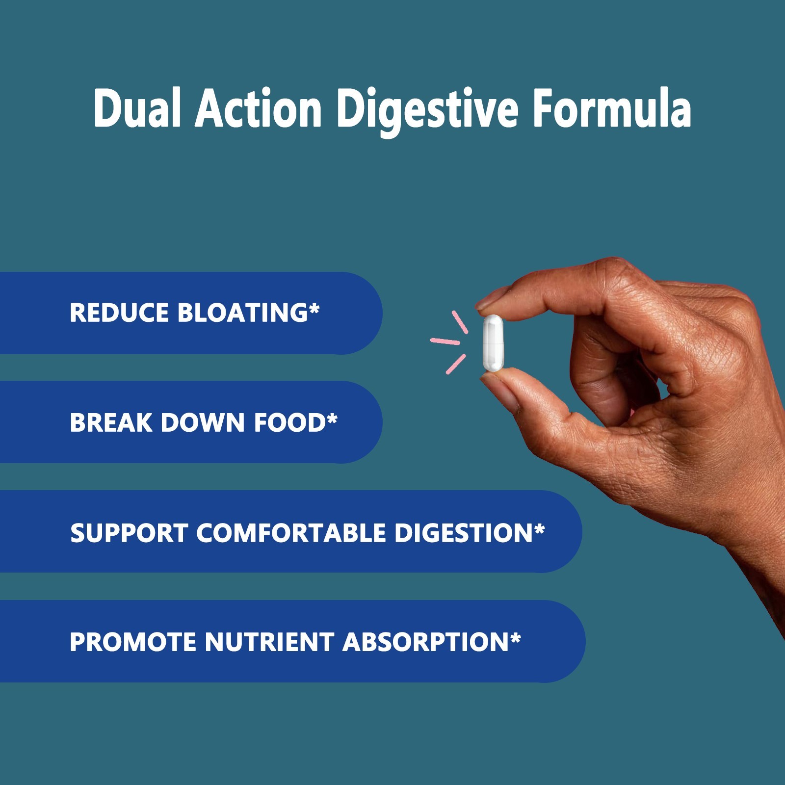 Probiotic 100 Billion & Digestive Enzyme Supplement Food Breakdown 60ct Set