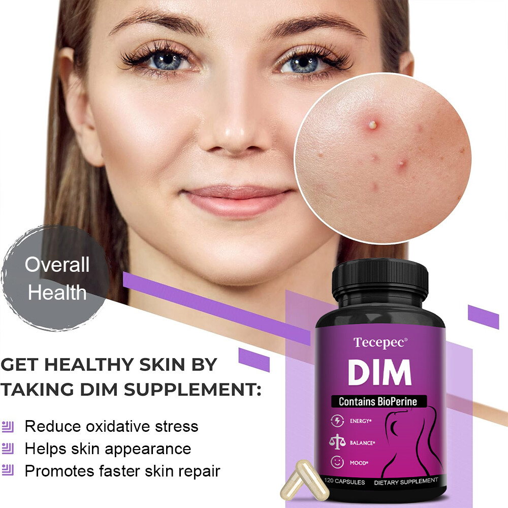 DIM (Diindolylmethane) 300mg, 30/60/120 Capsules with BioPerine 5mg
