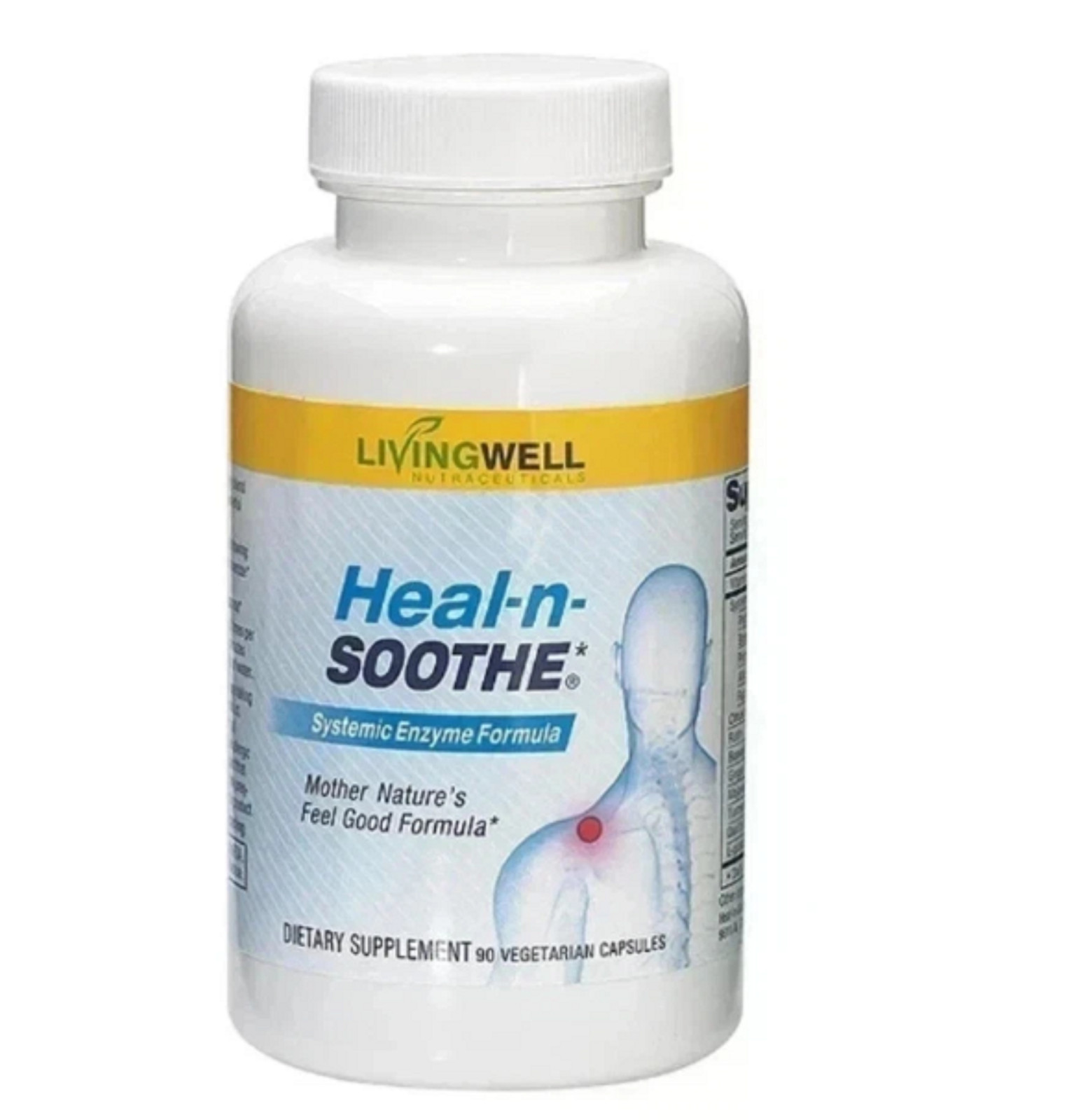 2 Pack LivingWell Nutraceuticals Heal-n-Soothe Systemic Enzyme Formula 180ct