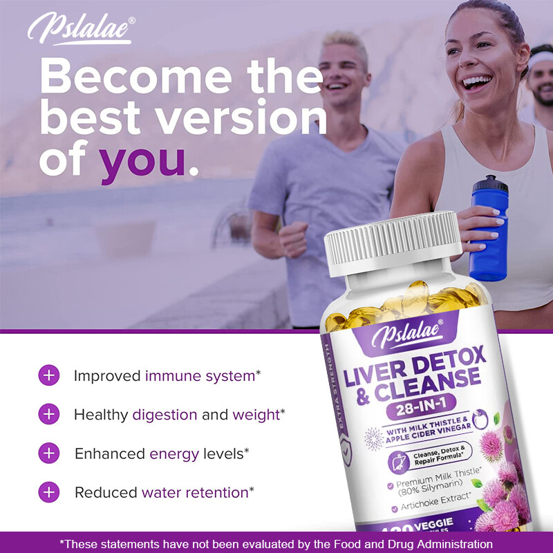 28-In-1 Liver Detox & Cleanse – Liver Support Supplements – with Milk Thistle