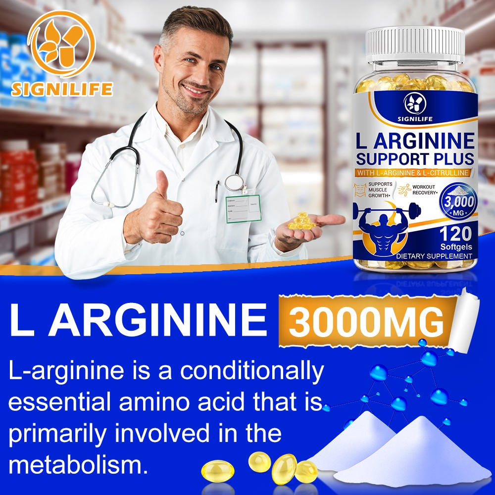 L-Arginine L-Citrulline 3000mg Extra Strength Nitric Oxide & Circulation Boost