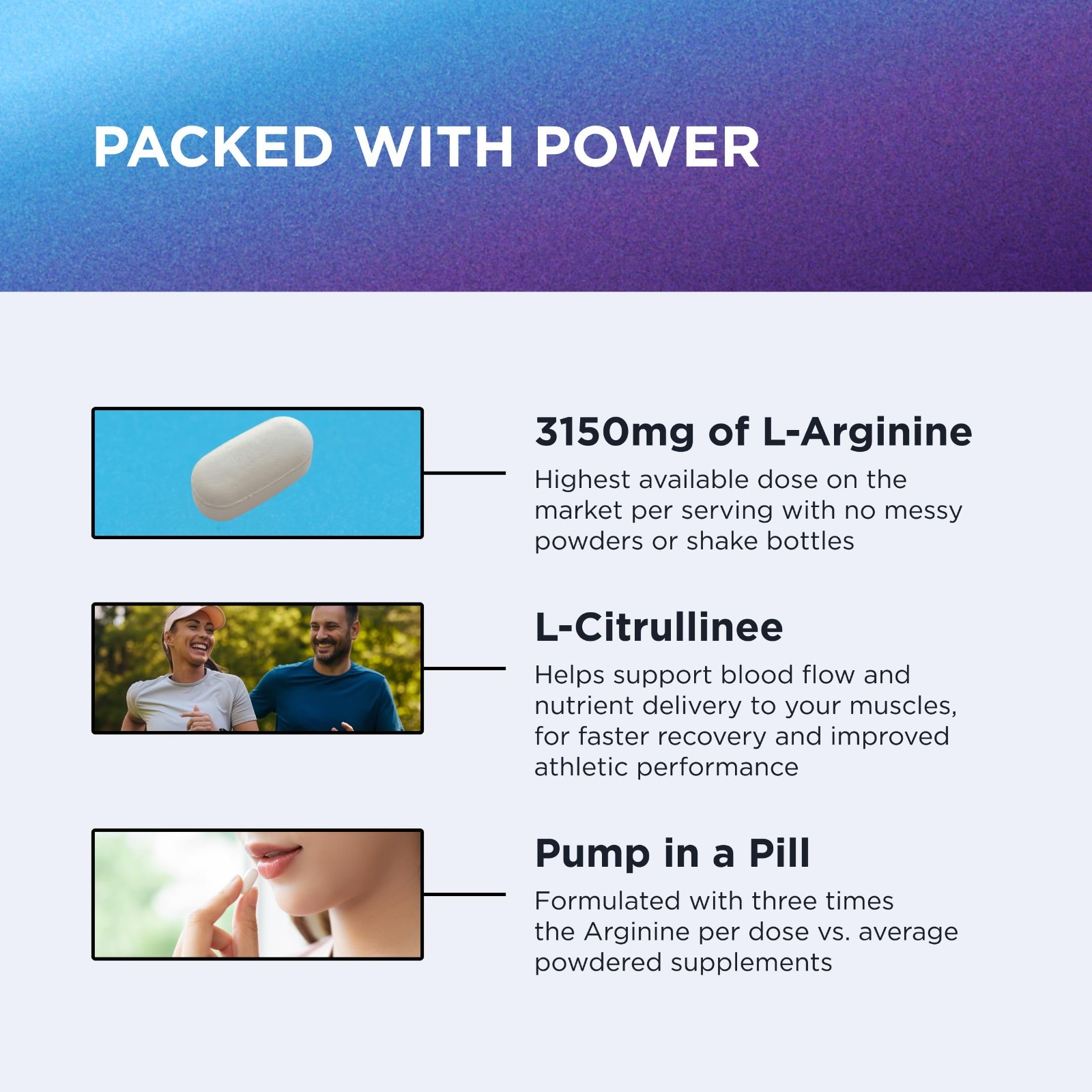 High-Dose Arginine 3K Elite – Nitric Oxide Booster for Blood Flow & Muscle Growt