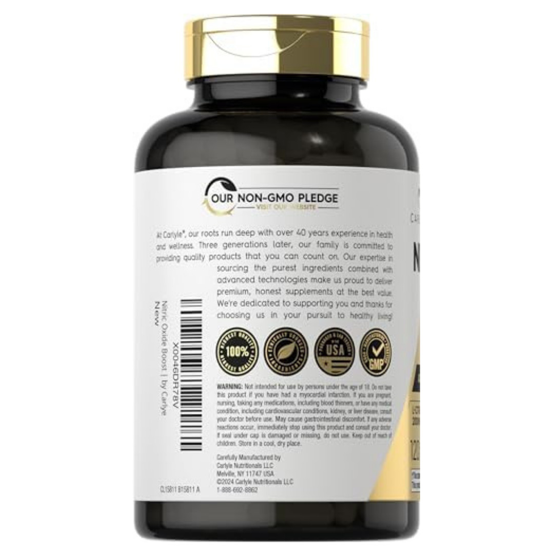 Nitric Oxide Supplement 3000mg 120 Caps Pre-Workout with L-Arginine L-Citrulline