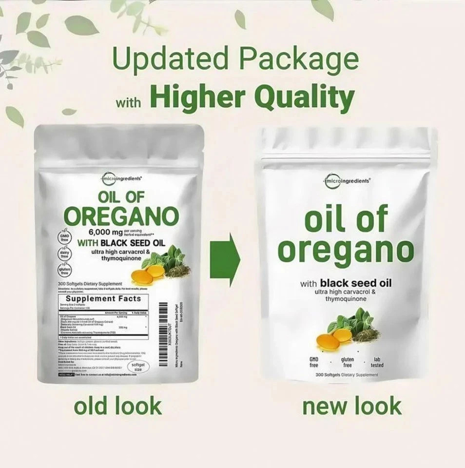 2 Oregano Count 1 discount Black 40% Seed of in Oil & Softgels Carvacrol, with !