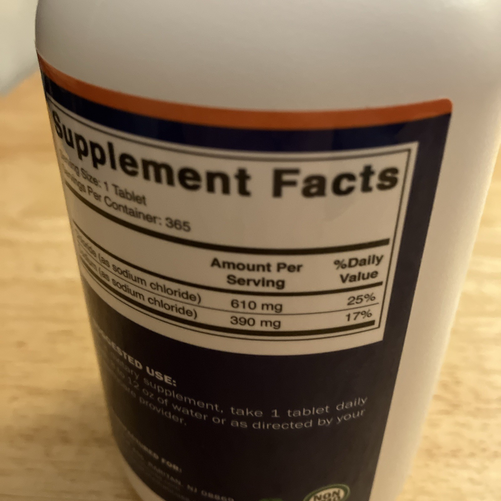 Sodium Chloride, 1,000 mg, 365 Tablets