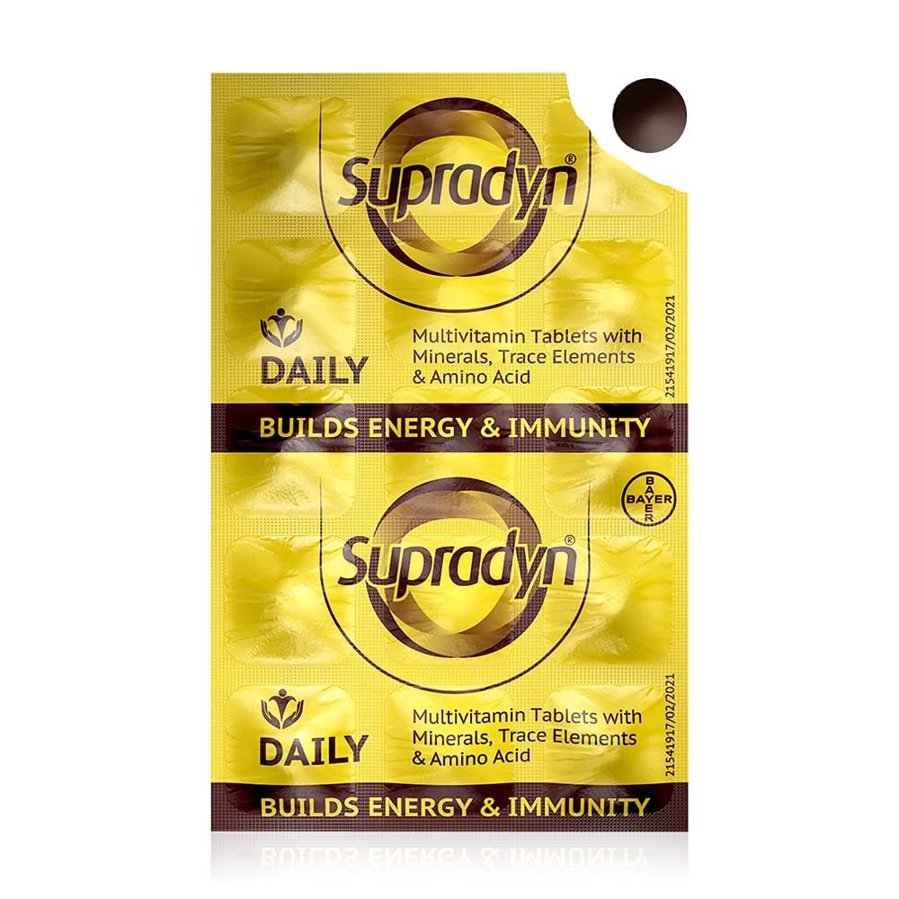 Supradyn Daily Multivitamin 30 Tablets for Unisex | Daily Immunity and 2X Energy