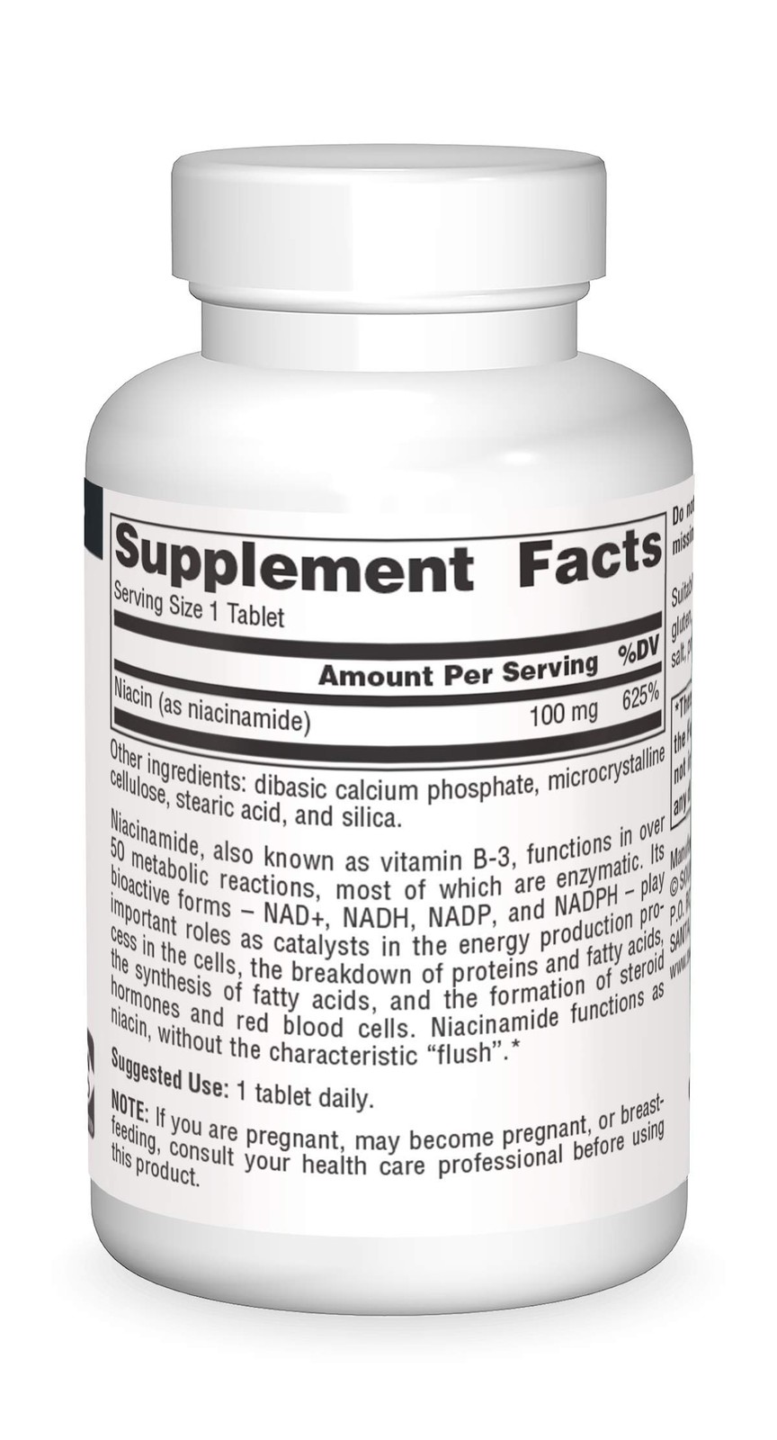 Source Naturals Niacinamide B-3, 100 mg Dietary 100 Count (Pack of 1)