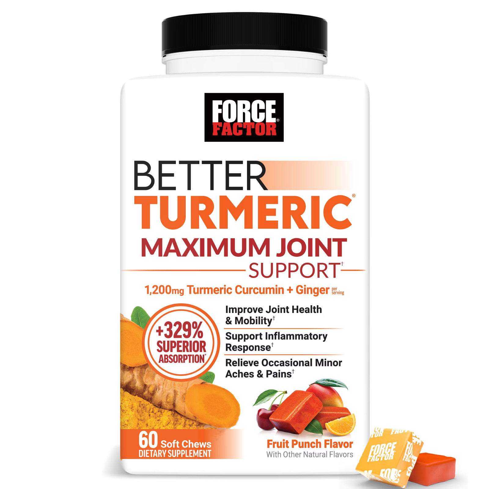 Better Turmeric Maximum Joint Support Soft Chews Fruit Punch 60 Count