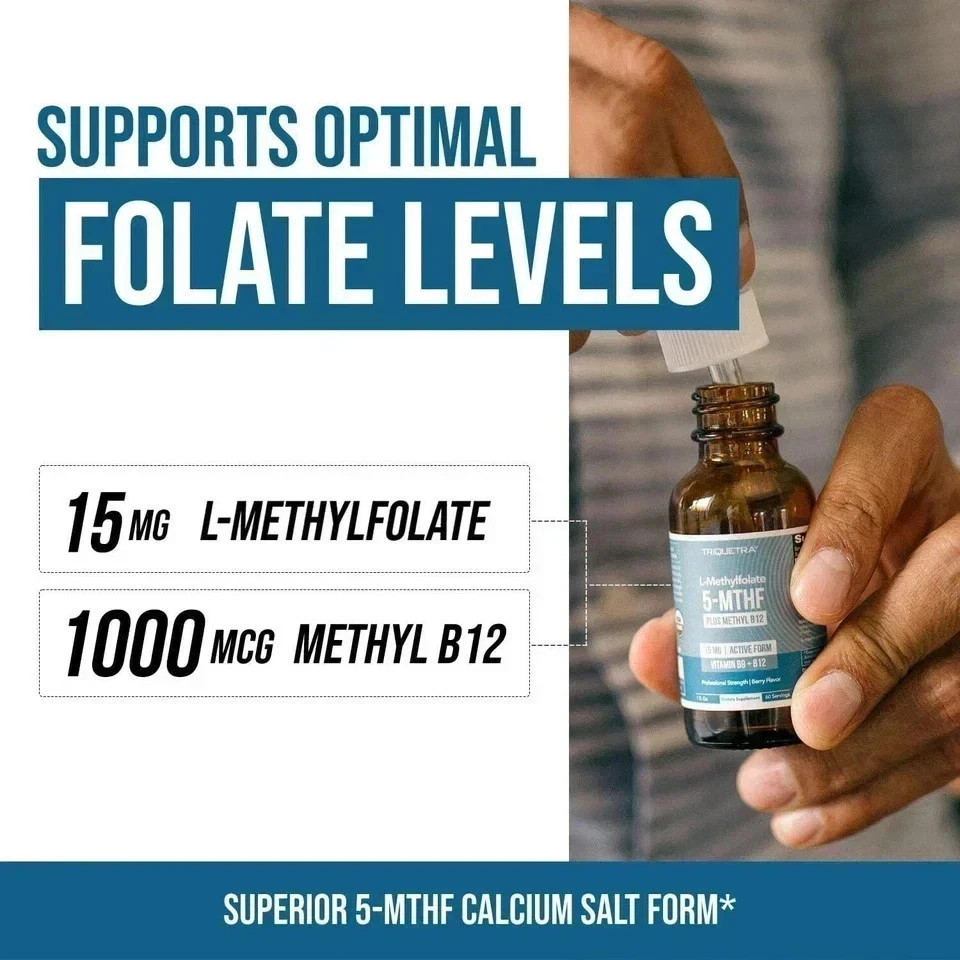 L-Methylfolate 5-MTHF Plus Methyl B12 15 MG Active Formula B9 NEW!