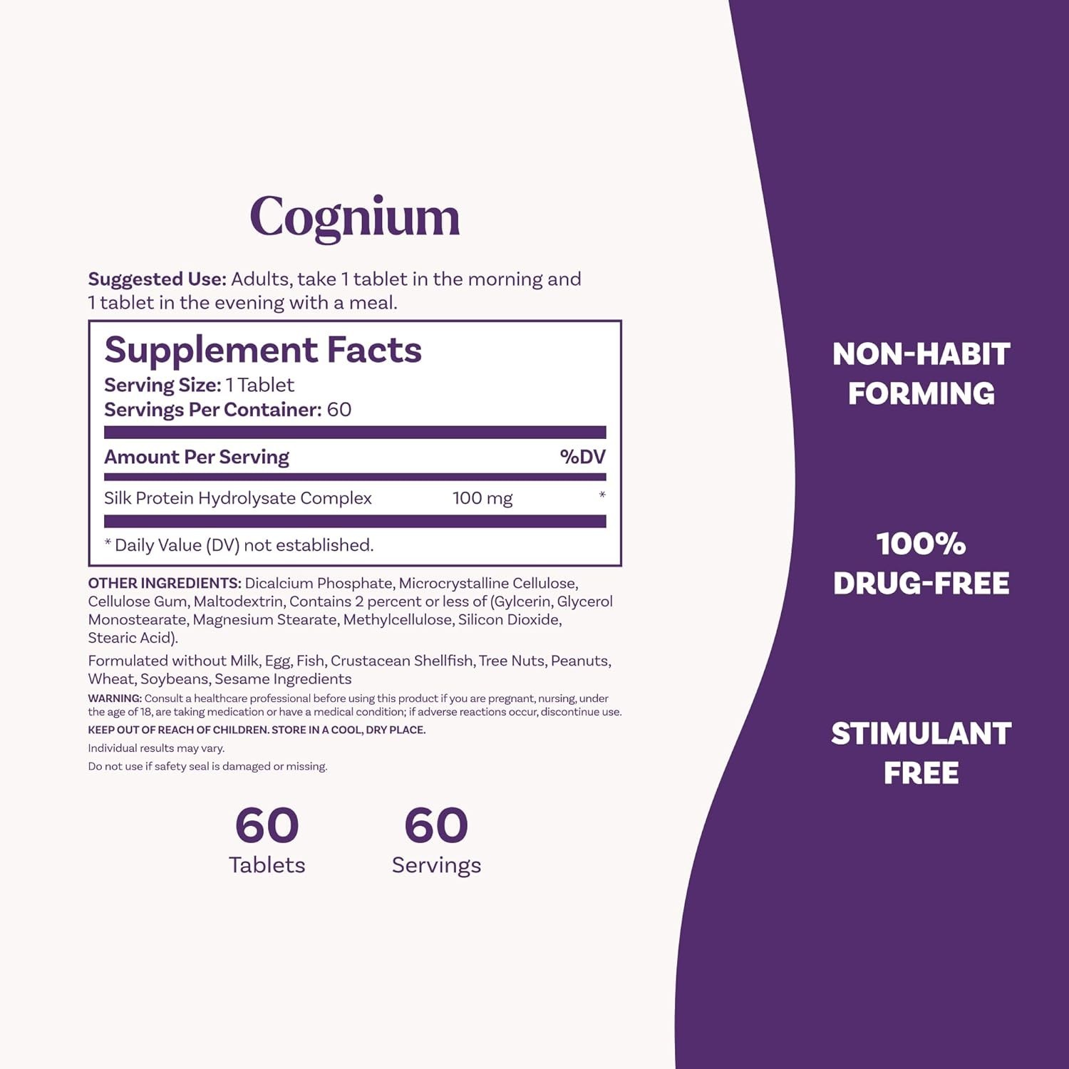 Natrol Cognium Memory Supplement Tablet 60ct. – 2 Pack! – Exp 01/26