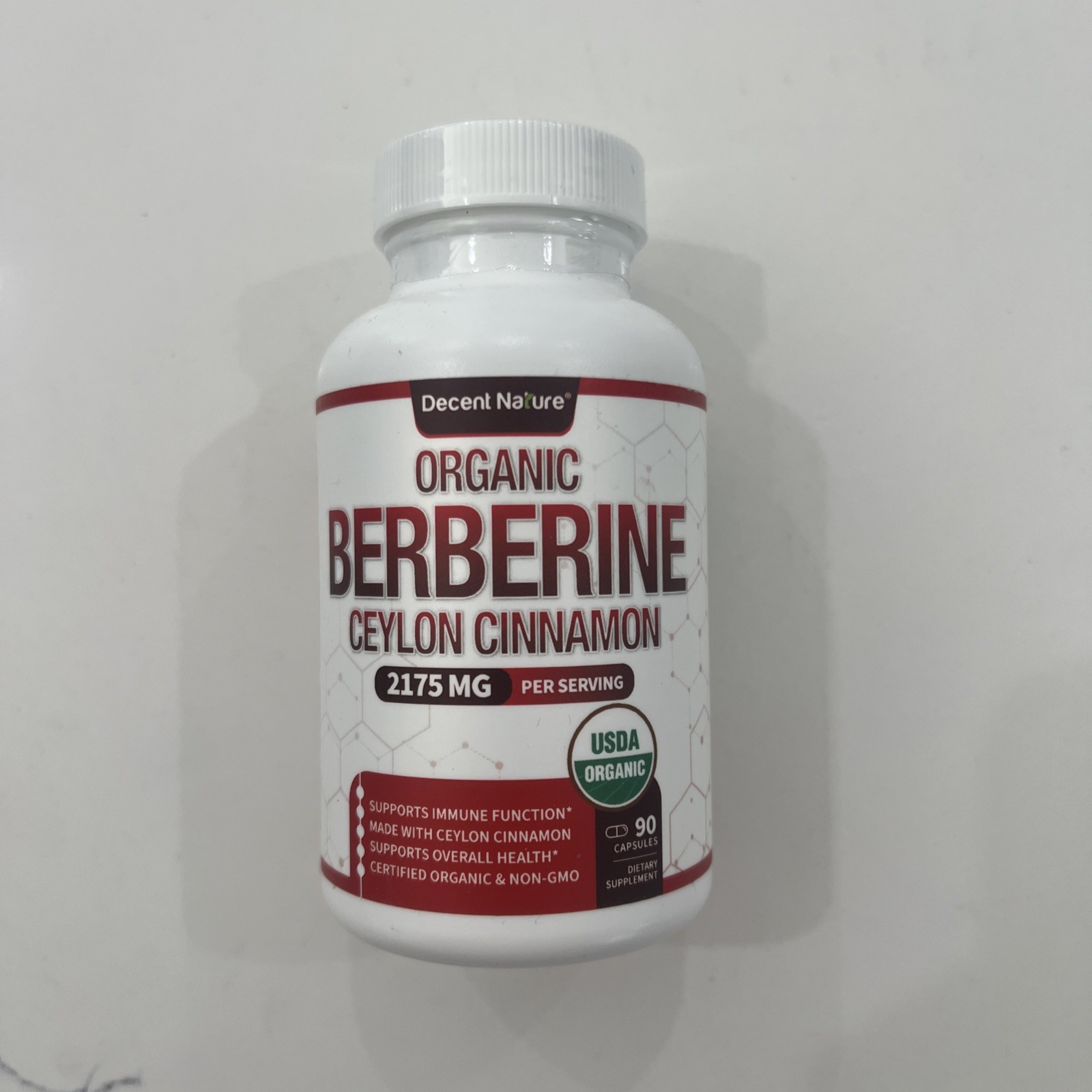 Organic Berberine with Ceylon Cinnamon 2175mg New Sealed 90 Vitamin Capsules
