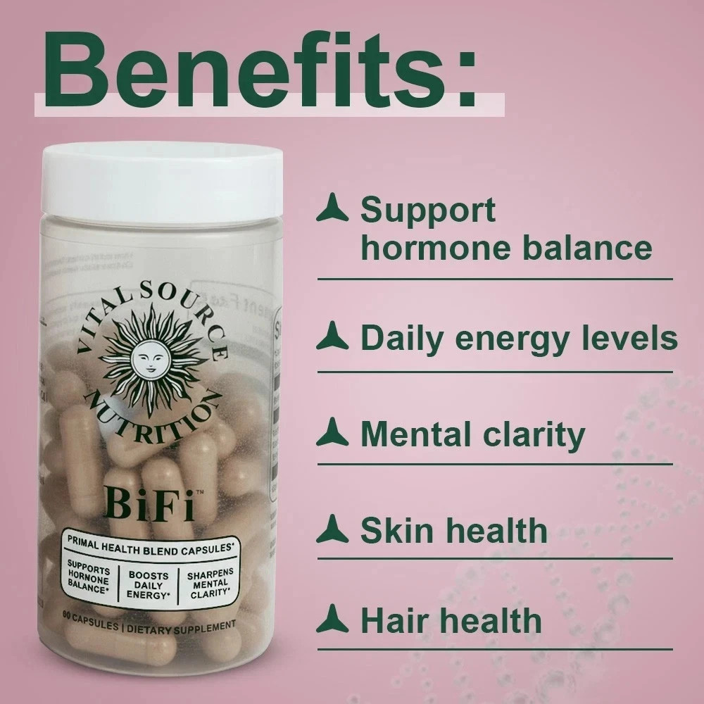 BiFi 60 Capsules Support Hormone Health Energy Stamina Clarity Women Supplement