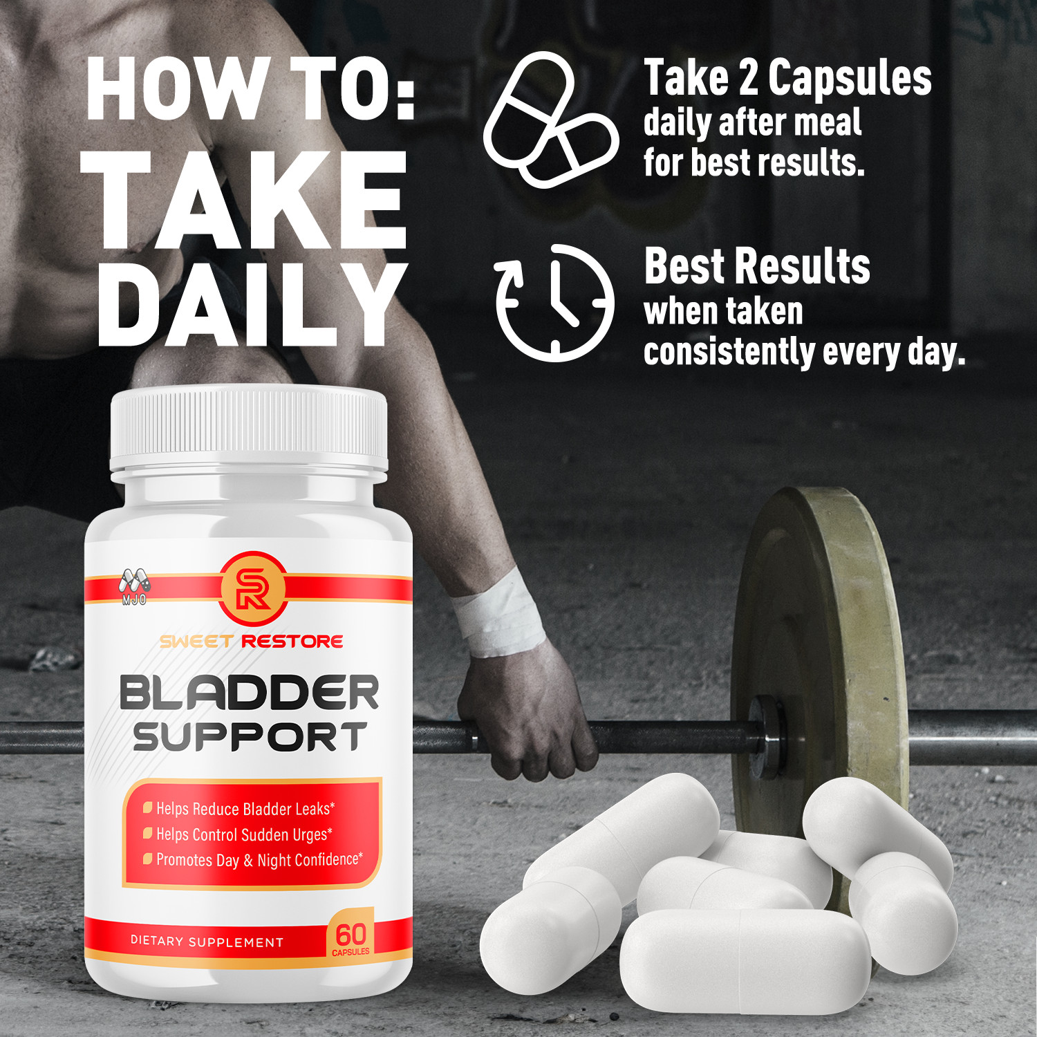 (1 Pack) Sweet Restore Bladder Control Advanced Bladder Supplement 60 Capsules