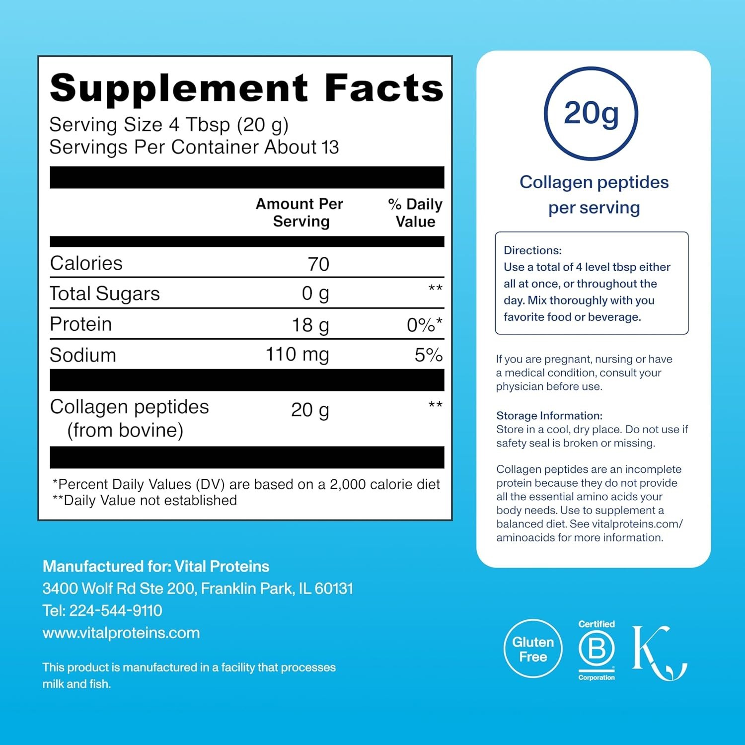 Vital Proteins Collagen Peptides – 1.5 lb (1303463)