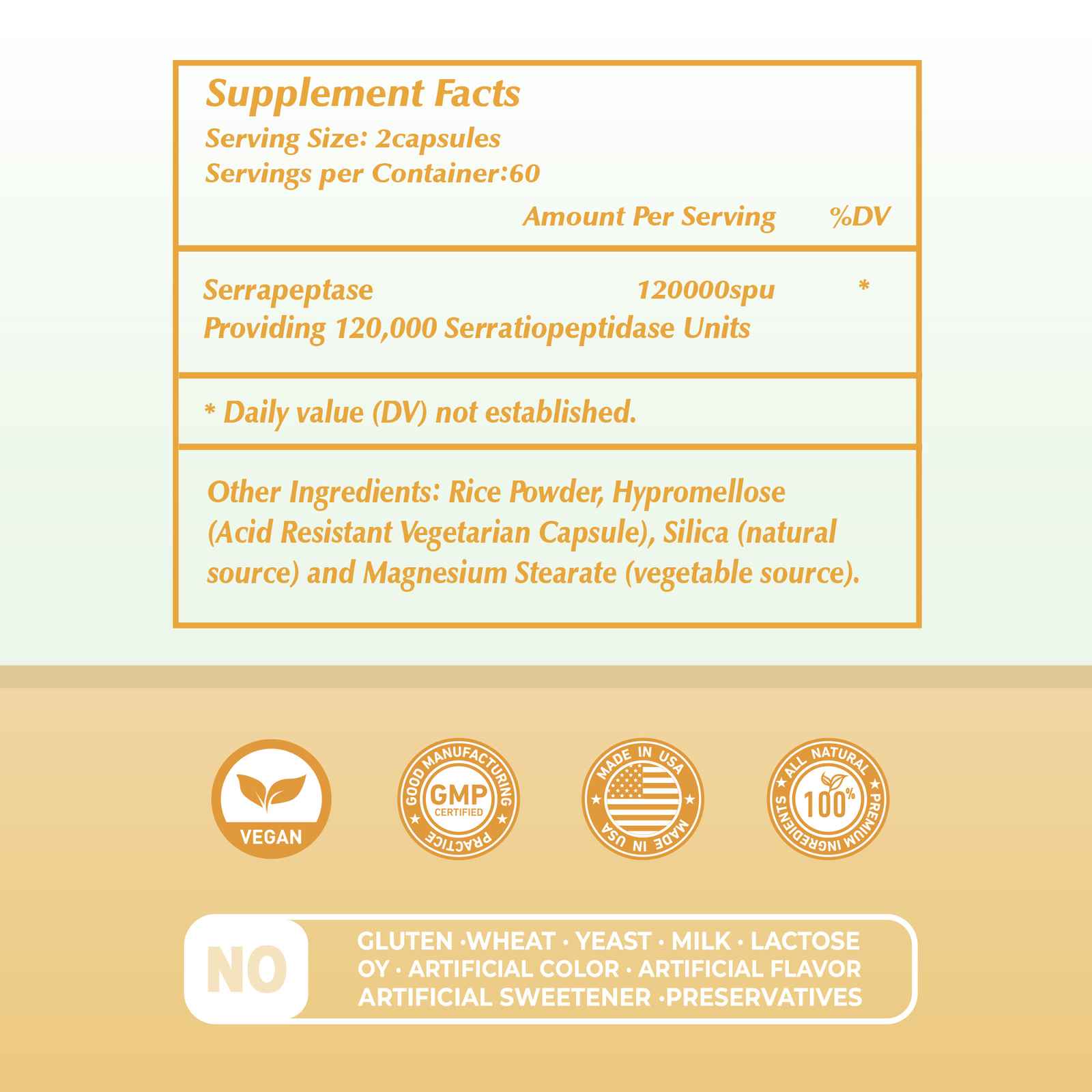 Serrapeptase – Supports Sinus Health,Best High Potency for Inflammation & Relief