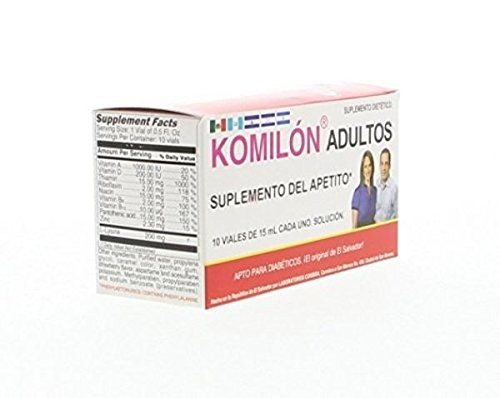Komilon Adults – Suplemento Del Apetito x 10 Viales x 15 ml (Pack Pack of 1