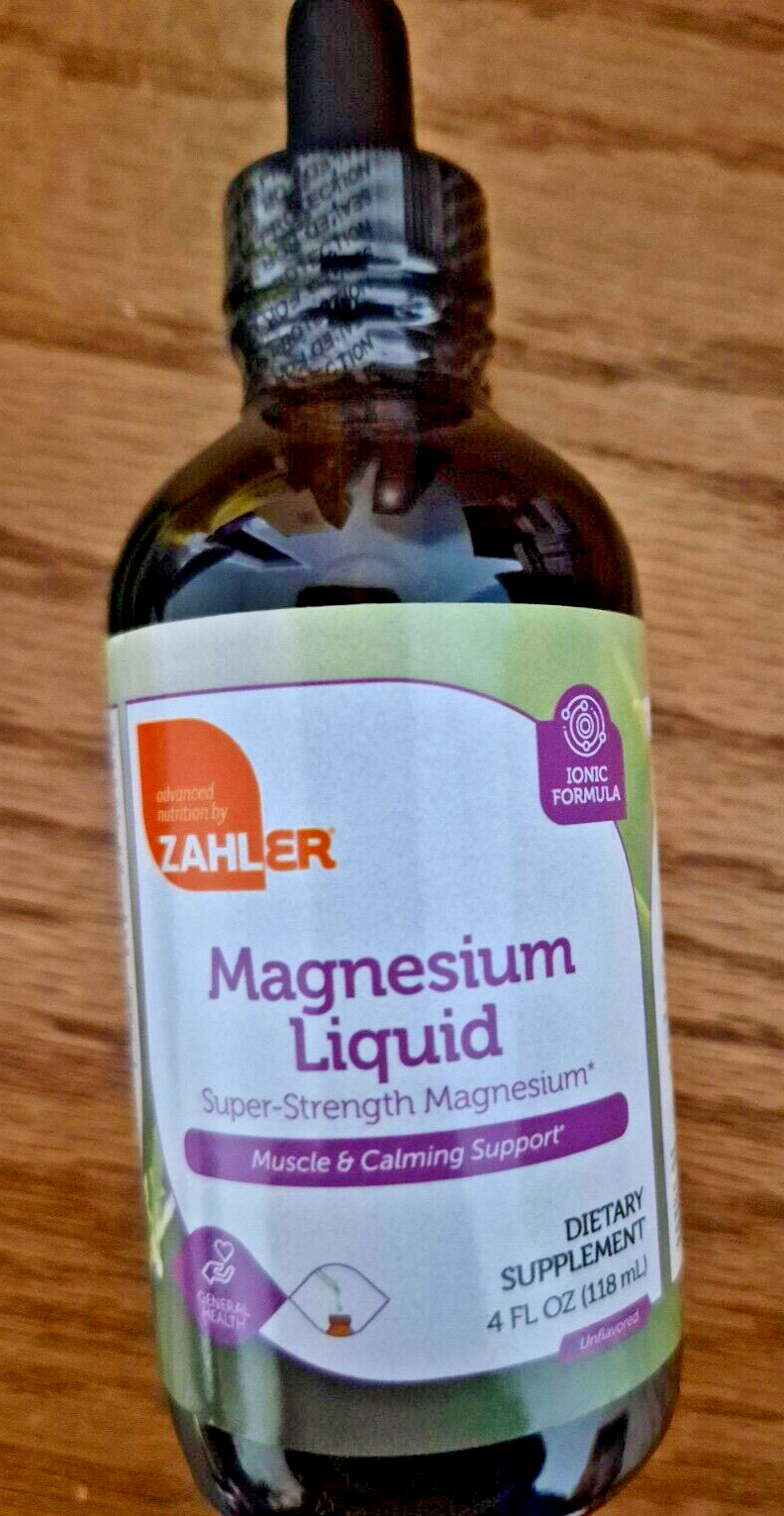 Zahler Magnesium Liquid Drops Super Strength – 4 Fl Oz EXP 10/2027