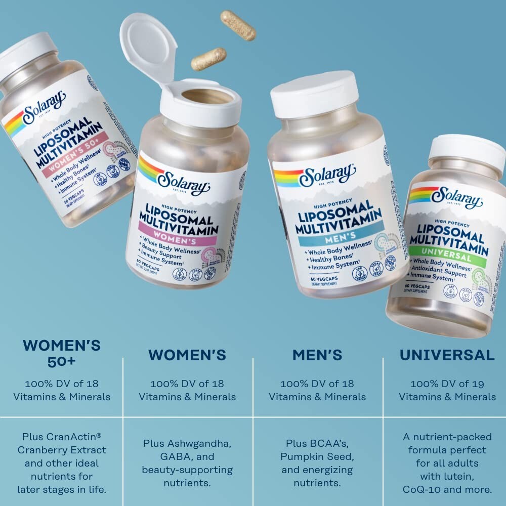 Solaray Liposomal Multivitamin for Men Enhanced 120 Ct.
