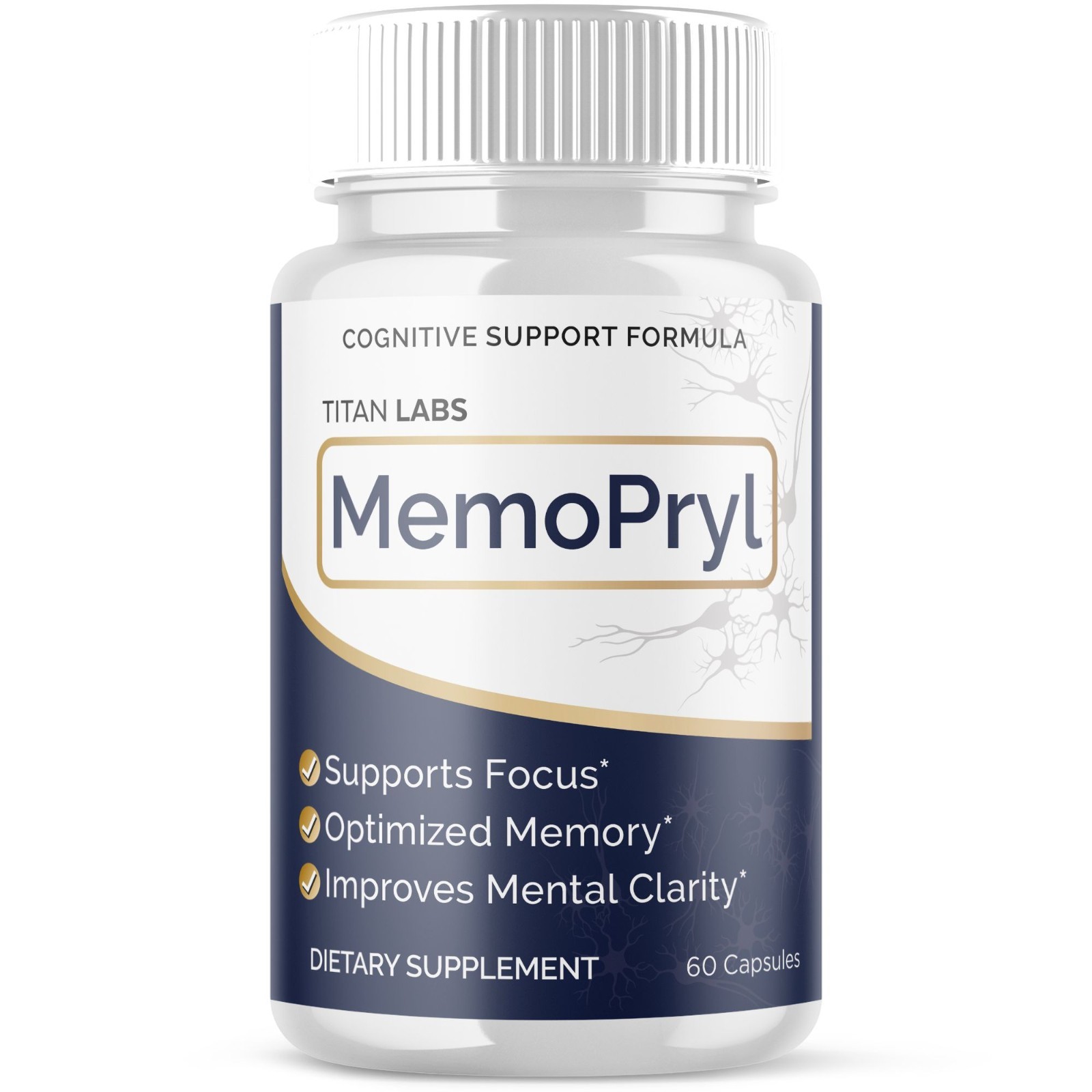 (1 Pack) MemoPryl Nootropic All Natural Brain Supplement Memo Pryl 60 Capsules