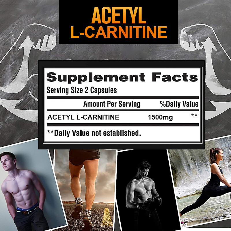 L-Carnitine Capsules – Fat Burner & Energy Booster – Weight Management 1500mg