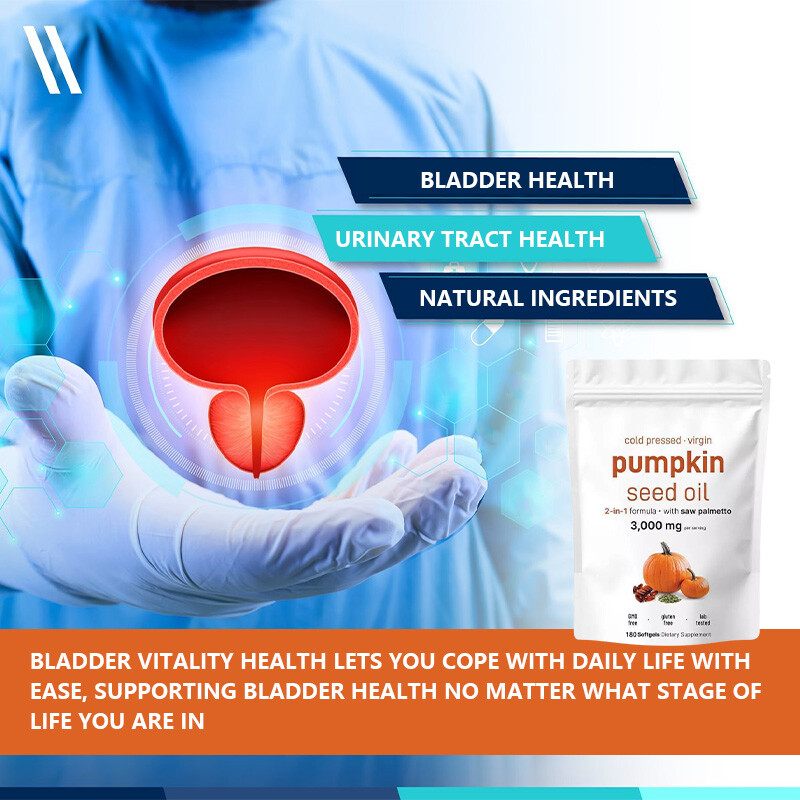 Seed Pumpkin Oil Saw Palmetto 3000 mg Per Serving -Bladder & Prostate Health