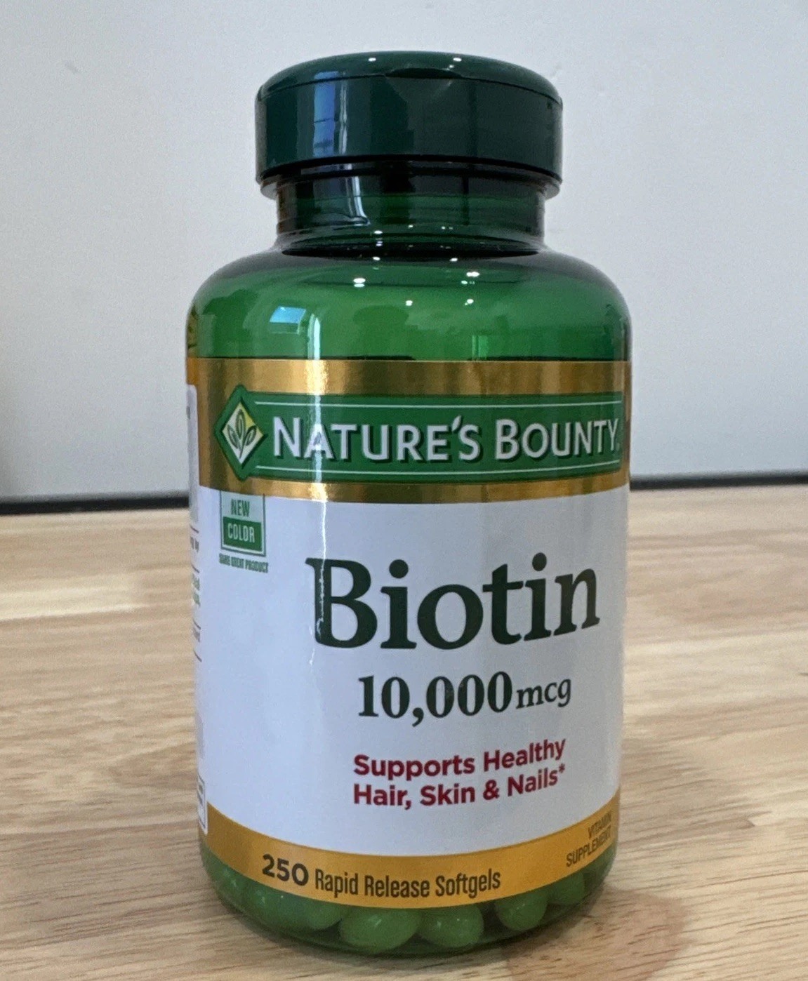 Nature’s Bounty Biotin 10,000 mcg Softgels, Hair Skin Nails, 250 Ct LARGE BOTTLE