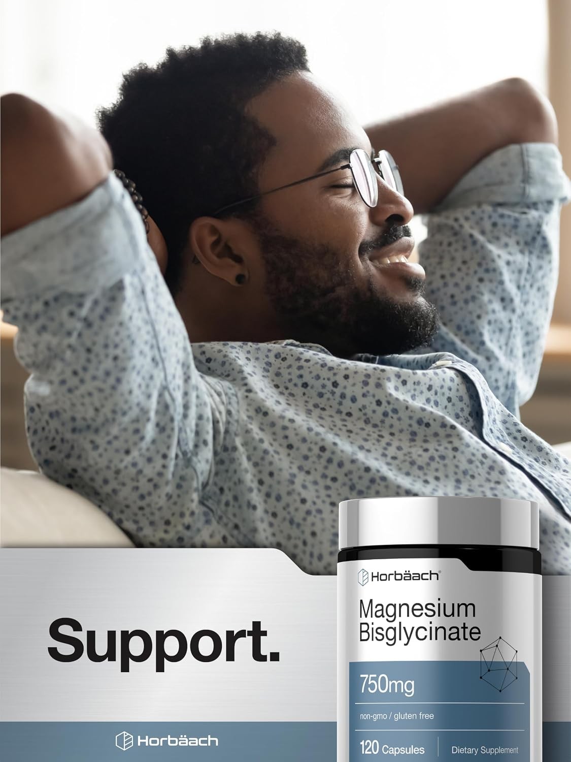 Bisglicinato de Magnesio 100% Quelato, No Laxante, Máxima Absorción y Bioavailab
