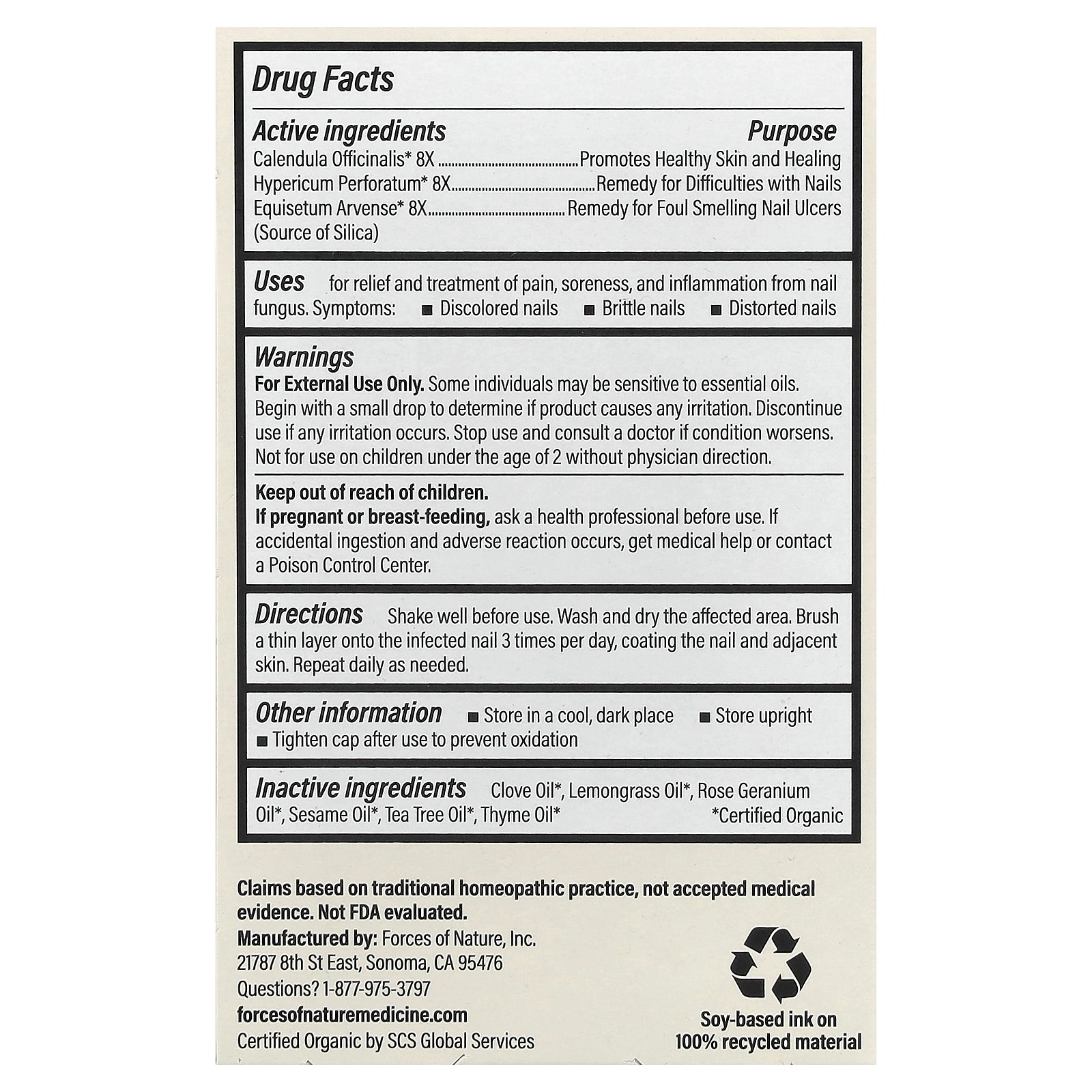 Nail Fungus, Organic Plant Medicine, 0.37 fl oz (11 ml)