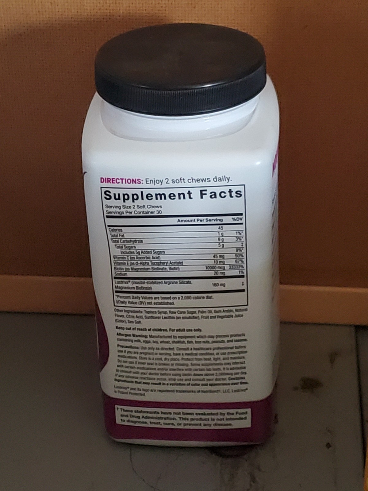 (BB 07/27) Force Factor Hair Growth Accelerator Berry Blast Soft Chews – 60 ct.