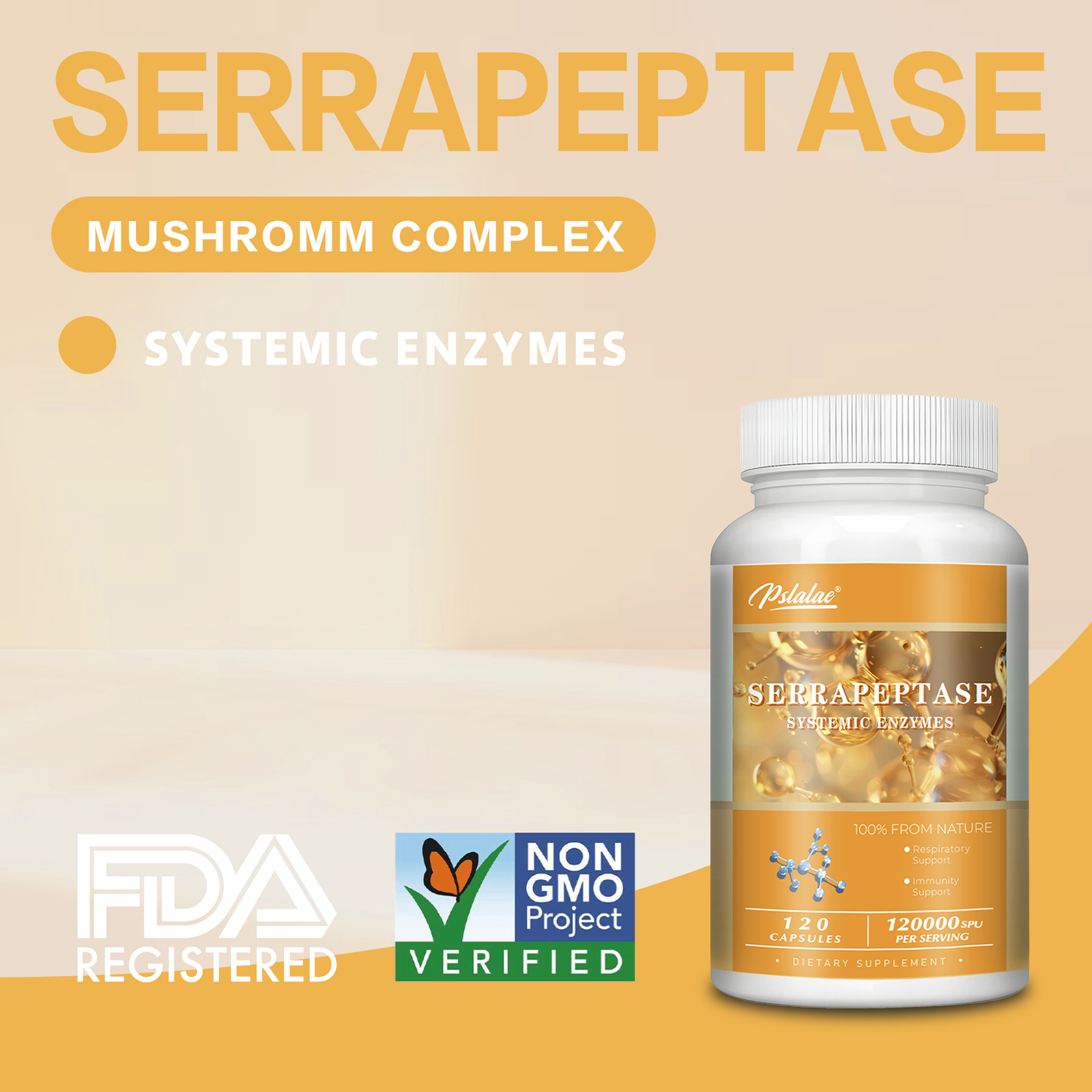 Serrapeptase – Supports Sinus Health,Best High Potency for Inflammation & Relief