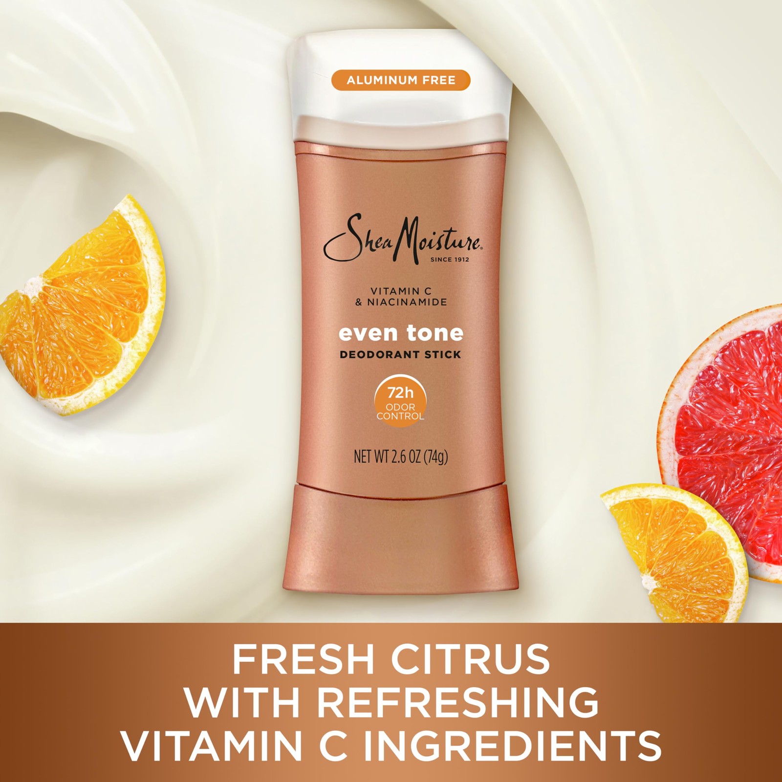 SheaMoisture Deodorant Stick for 72h Odor Control Fresh 2.6 Ounce (Pack of 1)