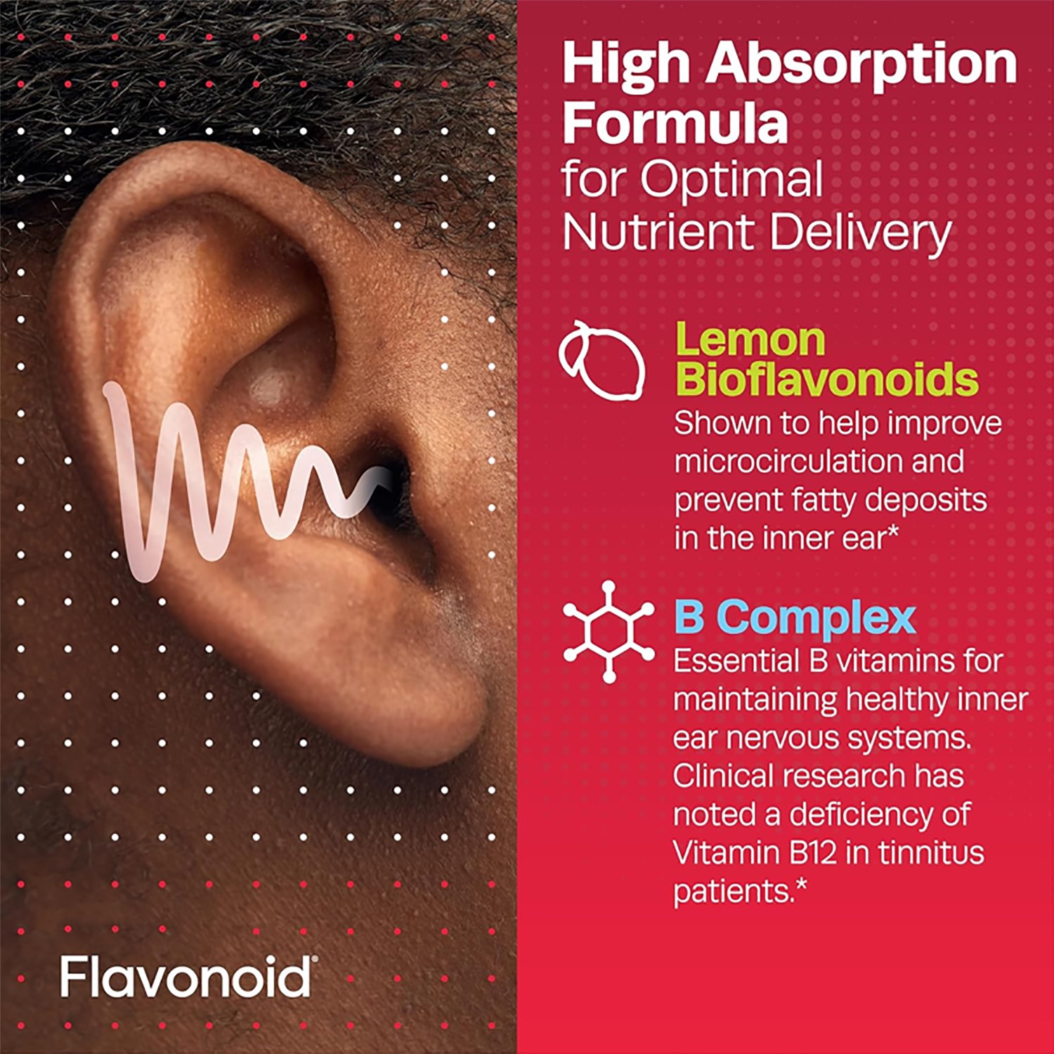 Flavonoids Capsules 1000mg -Tinnitus Relief Formula, Hearing Support, Ear Health