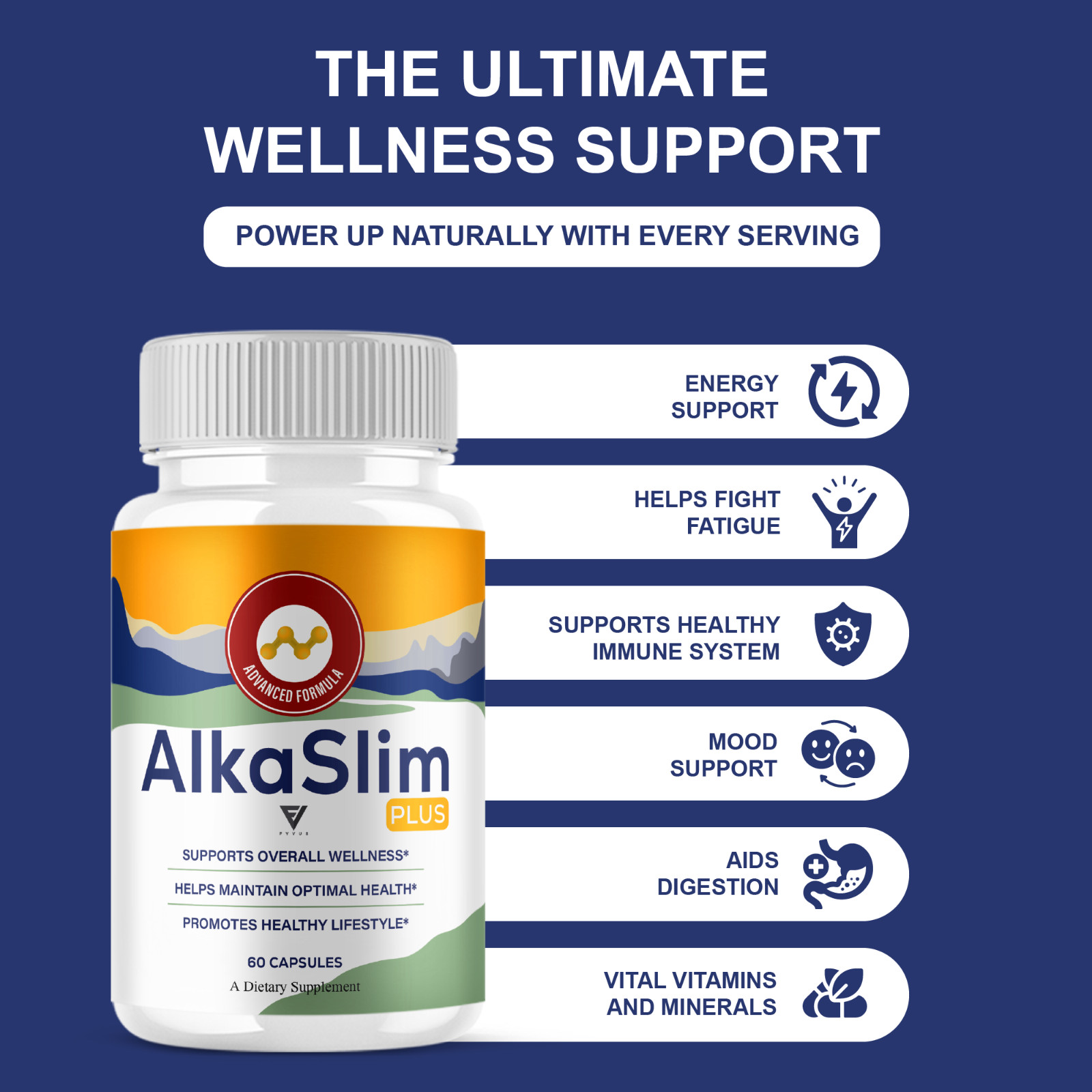 (3 Pack) AlkaSlim Plus Premium Daily Health Supplement (180 Capsules)