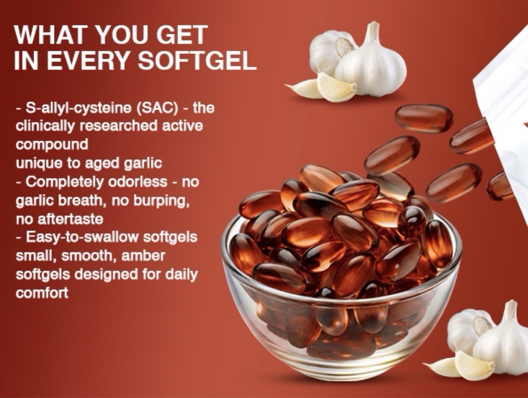 Resilia Garlic Extract 600mg Softgels (60 Count) – Odorless Aged Garlic Extra…