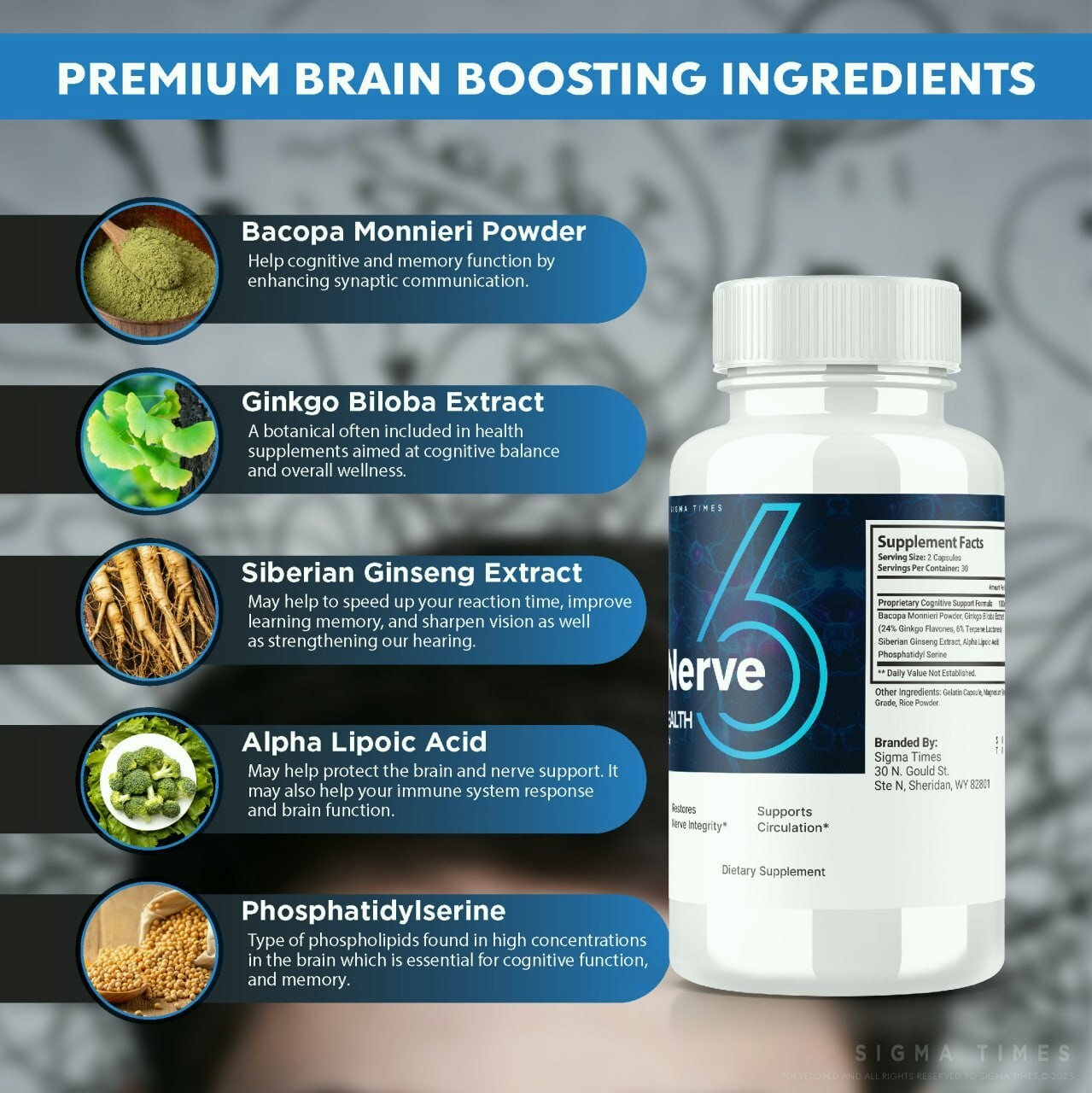 (5 Pack) ProNerve 6 Nerve Health Supplement to Support Nerve Functions & Relief