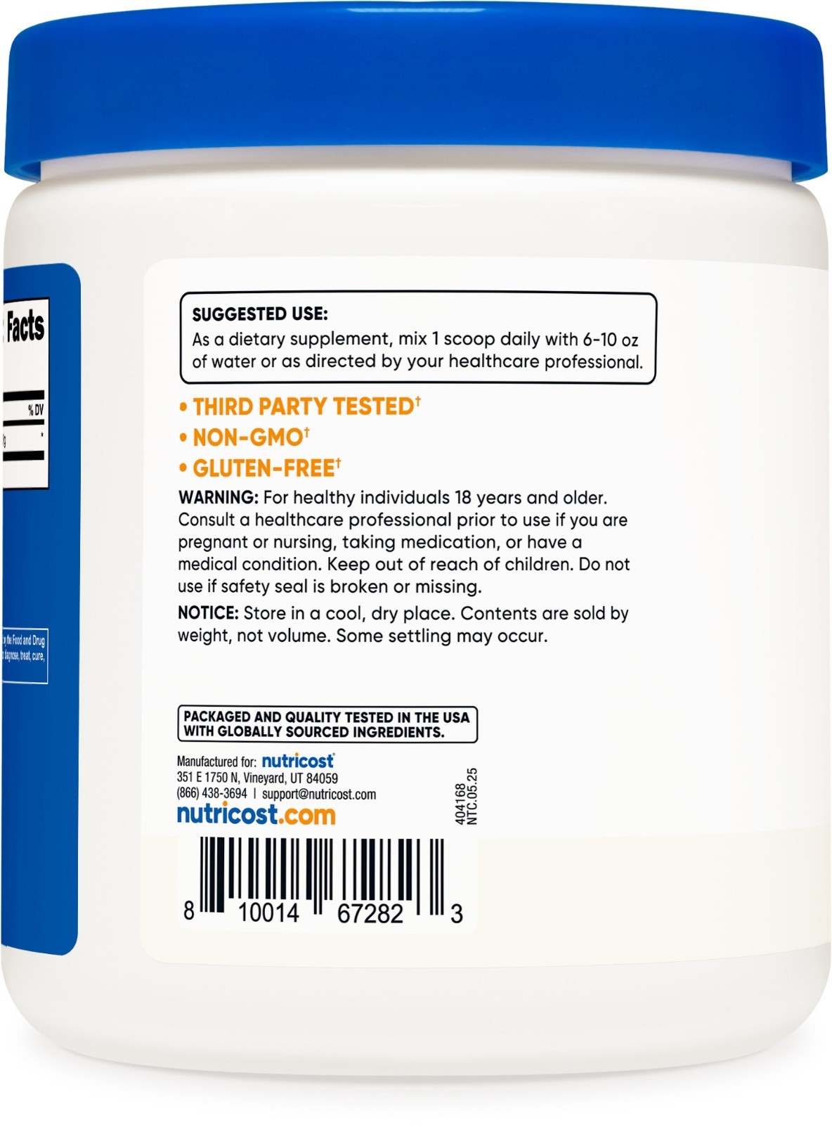 Nutricost Glycine Powder 1lb – Non-GMO, Gluten Free