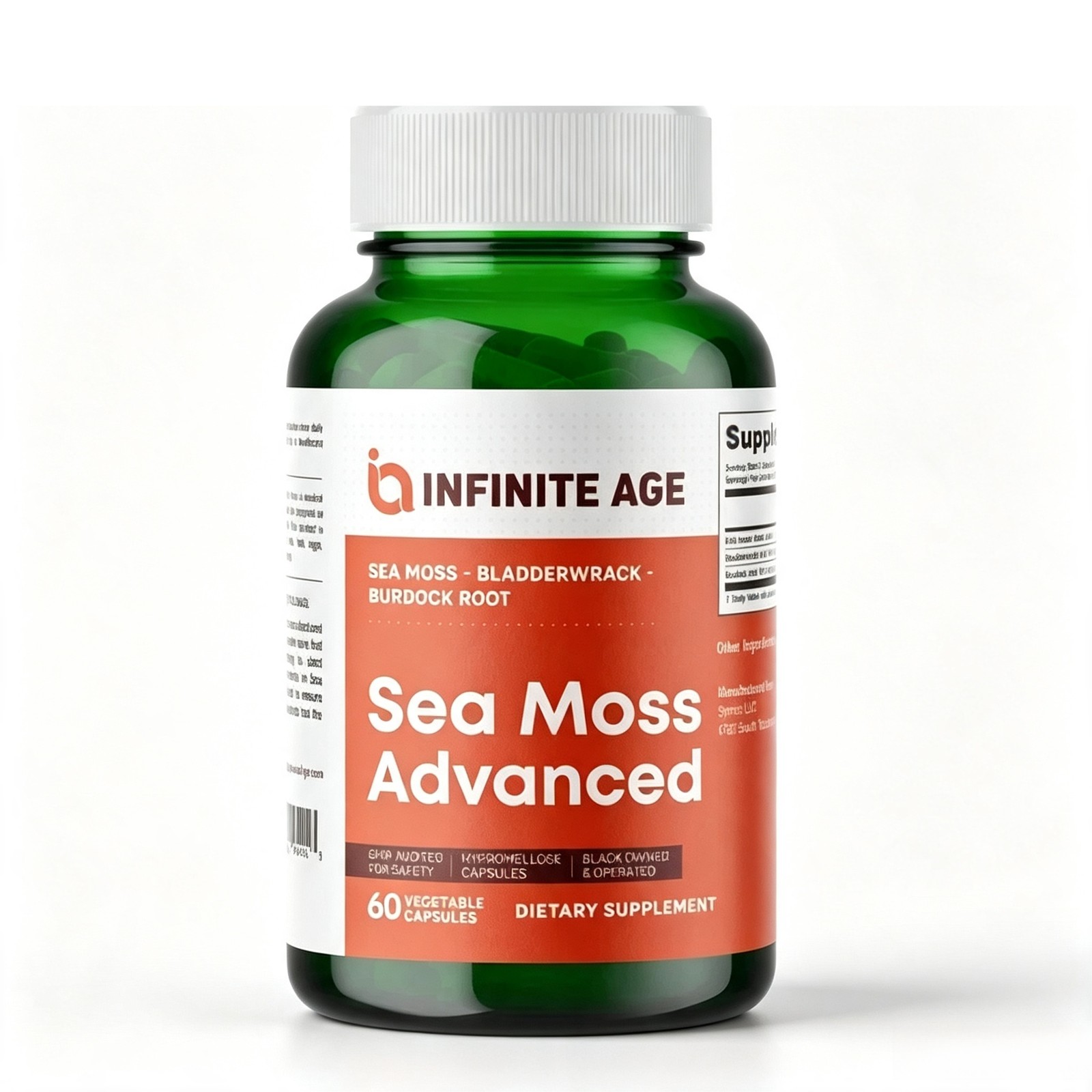 INFINITE AGE 1250mg Sea Moss Advanced Superfood, High-Potency, Vegan – (1-3Pack)