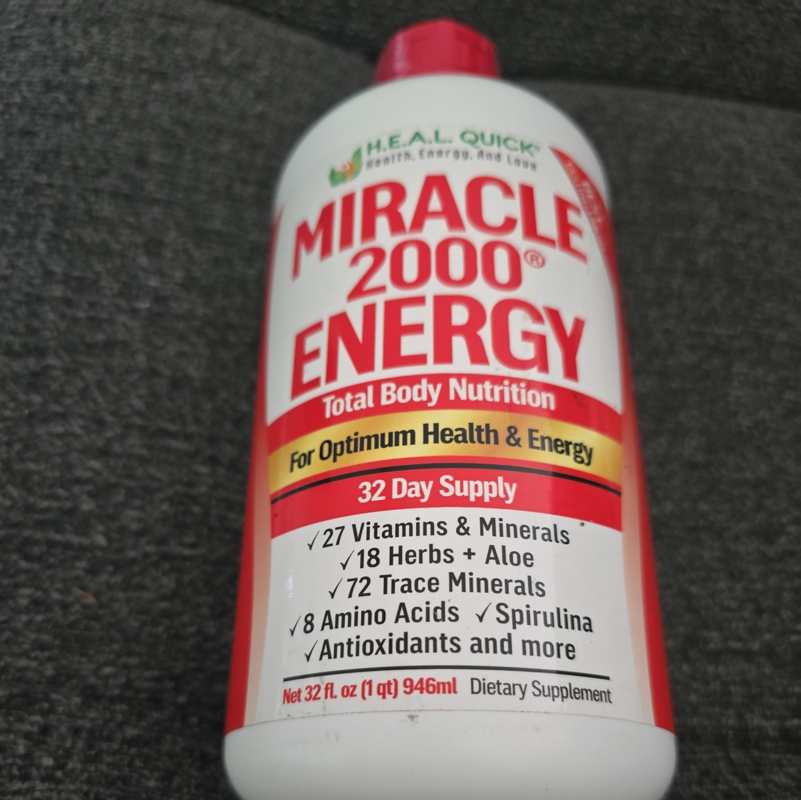 Century Systems Miracle 2000 Energy Total Body Liquid Nutrition 32 Oz (BN46)