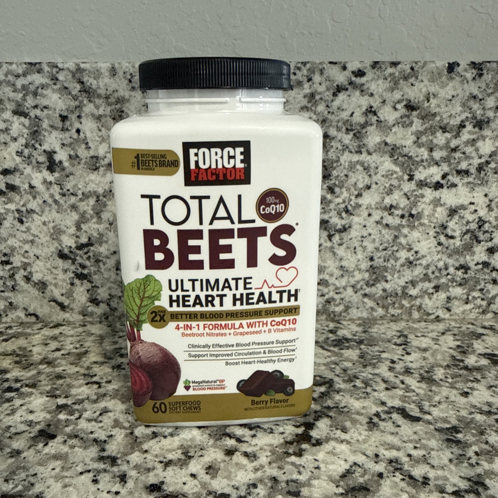 Force Factor Total Beets Ultimate Heart Health 60 Soft Chews