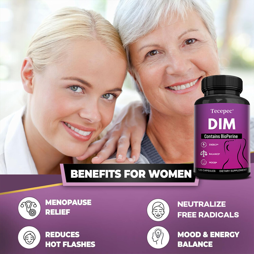 DIM (Diindolylmethane) 300mg, 30/60/120 Capsules with BioPerine 5mg