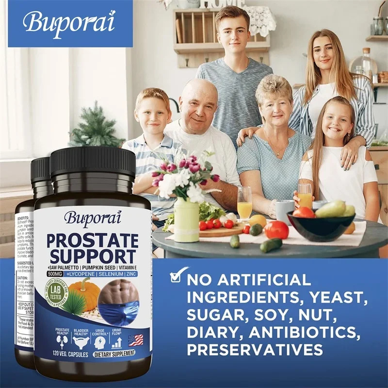 Prostate Support 120pcs, Prevents Hair Loss, Helps with Urinary Tract Health