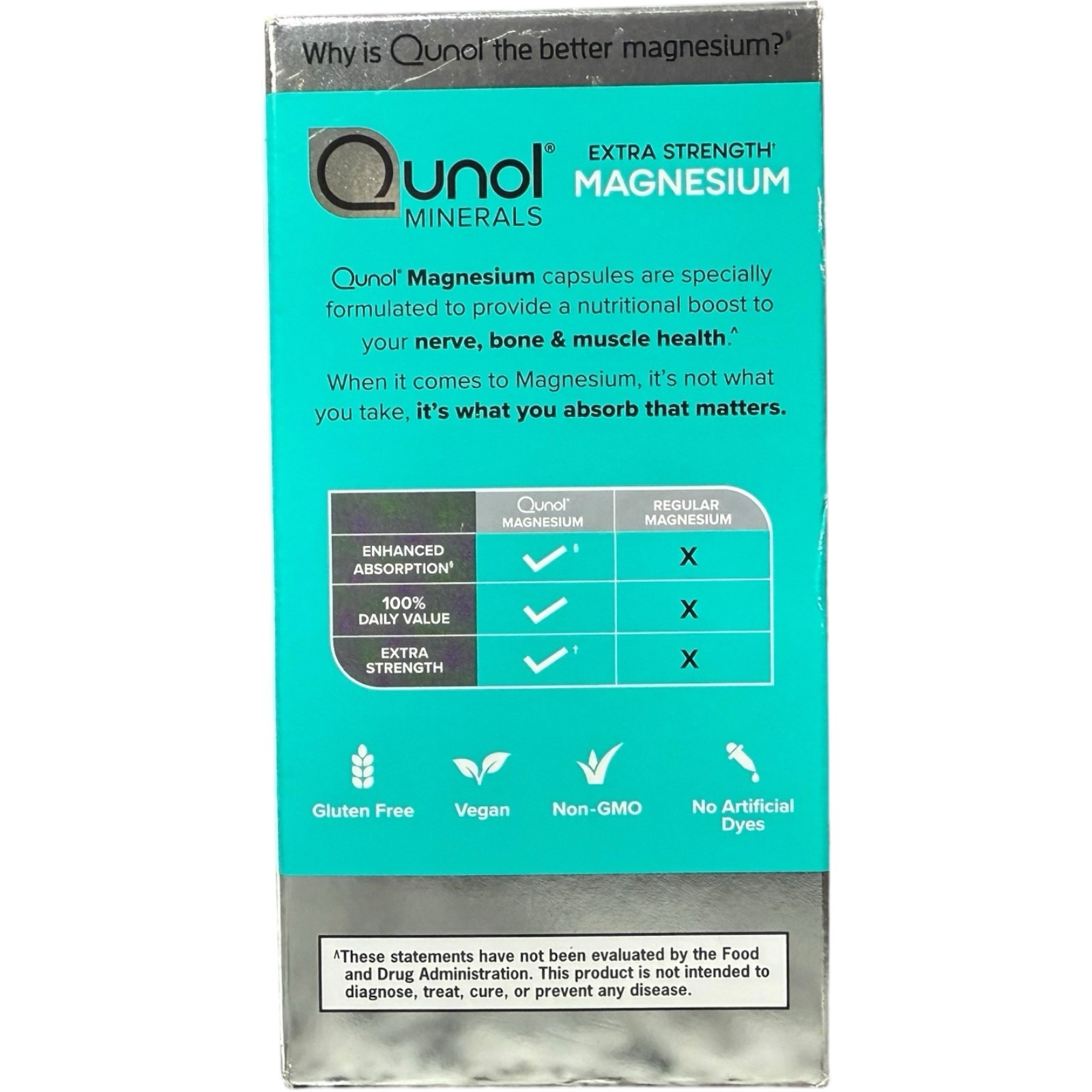 (2) Qunol Minerals Extra Strength Magnesium, 420mg, 120 Capsules Ea. 06/2026+